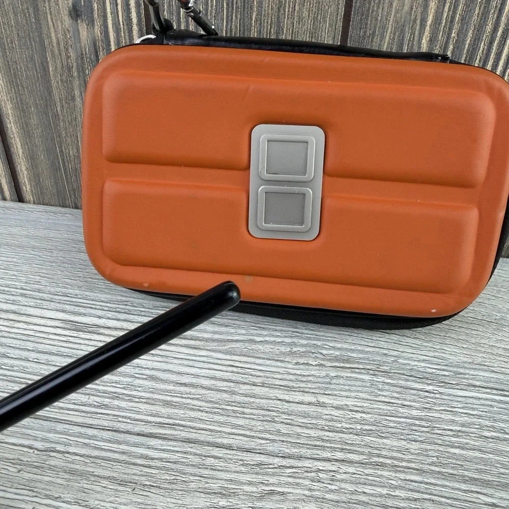 Nintendo DS Orange Black Protective Carrying Case Lite DSi 3DS Travel